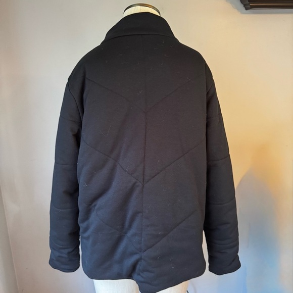Three Dots Mid-Weight Women’s Black Quilted High Low Cozy Jacket Size L - Picture 3 of 7